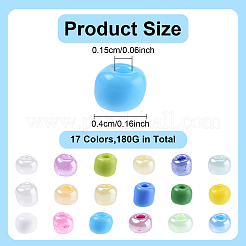 180 г 17-х цветных стеклянных бусин&nbsp;SEED-YW0002-90