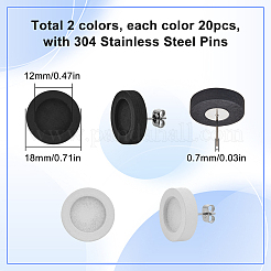 40 шт. 2-х цветная деревянная фурнитура для сережек-гвоздиков&nbsp;FIND-SC0012-22