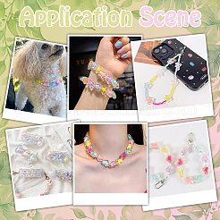 1410 шт. 24-х цветные матовые прозрачные акриловые бусины&nbsp;OACR-PH0004-74A