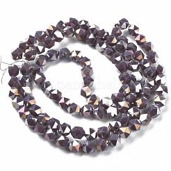 Гальванические непрозрачные стеклянные бусины&nbsp;X-EGLA-T019-05D