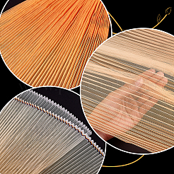 1 м плиссированная отделка из полиэстера с градиентным цветом&nbsp;DIY-WH0308-617