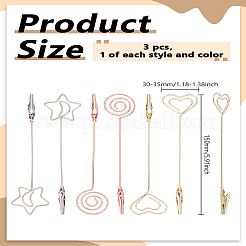 3 шт. 3 стиля железных зажимов-крокодилов&nbsp;AJEW-LP0010-77