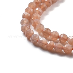 Натуральный Sunstone бисер пряди&nbsp;LS-G-H080-B01-01