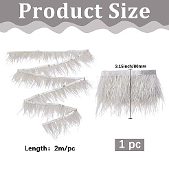 Adorno de plumas de avestruz de imitación de fibra de moda de 2 m&nbsp;DIY-GF0014-47B