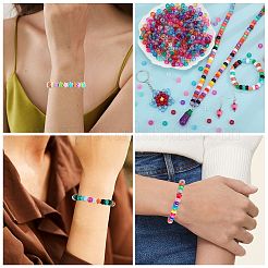 600pcs 2 Farben undurchsichtige Acrylperlen&nbsp;MACR-SZ0001-89