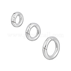 3 шт. 3 стиля 925 кольца с пружинным затвором из стерлингового серебра&nbsp;STER-PH0003-31