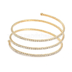 Bracelets multicouches en strass en alliage de fer&nbsp;BJEW-B052-03LG