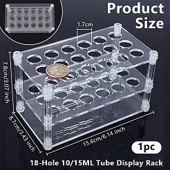 Акриловые многоцелевые колориметрические стеллажи для цилиндрических трубок&nbsp;AJEW-WH0678-66