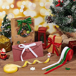 20 ярд двухцветной односторонней бархатной ленты&nbsp;SRIB-PH0001-46A