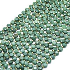 Природные окрашенные белого нефрита нитей бисера&nbsp;G-C116-A51-02