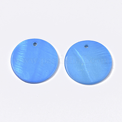 Peint à la bombe pendentifs de coquillages d'eau douce&nbsp;SHEL-S276-40A