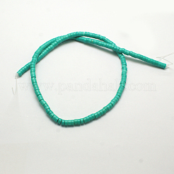 Abalorios de turquesas sintéticas hebras&nbsp;X-TURQ-G110-6x3mm-09