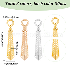 90 pz 3 colori ciondoli in lega&nbsp;FIND-SC0025-51