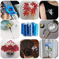 6 рулон велюровой пряжи 6 цветов&nbsp;AJEW-TA0002-70B