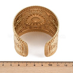 Браслеты-манжеты из нержавеющей стали 304 для женщин BJEW-D363-02B-G