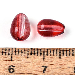 Выпечка расписные прозрачные стеклянные бусины&nbsp;DGLA-N014-10B