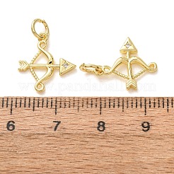 Messing micro pave klar zirkonia charme&nbsp;LS-CU-E003-14G-C