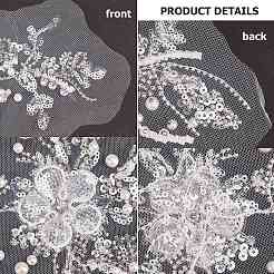 2 шт. 2-х стилистические аппликации с рисунком «Цветок жизни» из полиэстера с компьютерной вышивкой&nbsp;DIY-GF0006-90