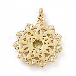 Латунные микро проложить кубического циркония подвески&nbsp;KK-E068-VF007