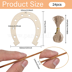 Подкова деревянная подвеска украшения&nbsp;WOOD-WH034-90