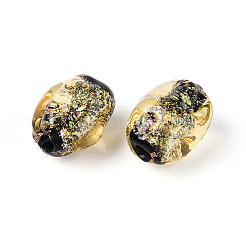 Нити из фольгированных бусин лэмпворк ручной работы&nbsp;FOIL-T008-07D