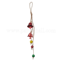 Décorations suspendues en forme de cloche de Noël en fer&nbsp;HJEW-JM03760-02