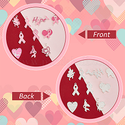 Oktober Brustkrebs Pink Awareness Ribbon Armband Halskette Bastelset&nbsp;DIY-PH0020-75