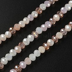 Стеклянные бусины с гальваническим покрытием &nbsp;EGLA-YW0002-D09