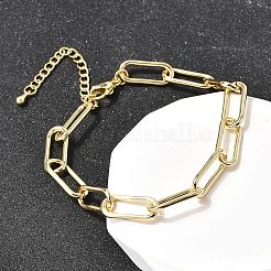 Messing-Büroklammer-Kettenarmbänder für Frauen&nbsp;LS-BJEW-H639-09G