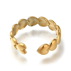 Кольцо-манжета из нержавеющей стали 304 в форме сердца для женщин&nbsp;RJEW-F161-02G-21