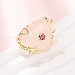 Anneaux de manchette en quartz rose naturel&nbsp;GG-CBA5FCC-04G-10