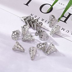 Capuchons de perles coniques en acier inoxydable chirurgical 316 apétales résistants au ternissement&nbsp;STAS-M257-02