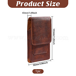 Marsupi rettangolari in pelle bovina per cellulare&nbsp;AJEW-WH0596-953B