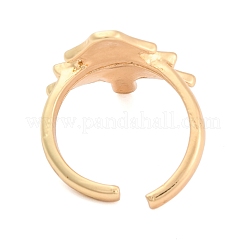 Anello a polsino aperto smaltato in lega a tema natalizio&nbsp;RJEW-C106-02F-KCG