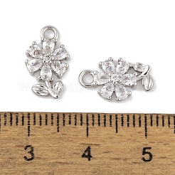 Латунные микропаве прозрачные кубические циркониевые подвески&nbsp;KK-L212-18P