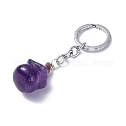 Llaveros de amatista natural&nbsp;KEYC-P011-04P-05