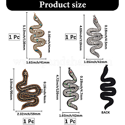4 шт. 4 стиля тканевая нашивка ручной работы со стразами&nbsp;DIY-GF0010-80