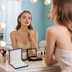 Кожаные коробки для упаковки ожерелий из жемчуга&nbsp;CON-WH0086-187B