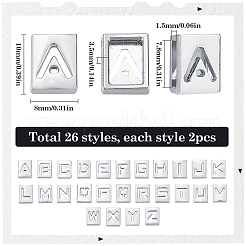 52 Stück 26 Stile Zinklegierung Hohlverbinder Charms&nbsp;FIND-SC0009-80