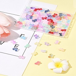 120 шт. 15-цветные прозрачные стеклянные бусины-спрей&nbsp;GLAA-FS0002-12B