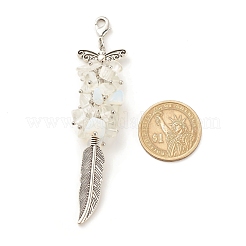Decorazioni pendenti a grappolo di chip opalite&nbsp;HJEW-JM00653-04