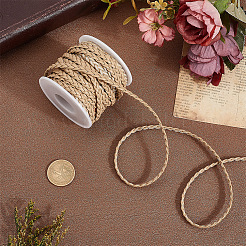 10 м плоские плетеные шнуры из искусственной кожи&nbsp;LC-CL0001-04C