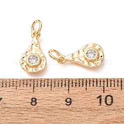 Adornos de latón micropavé de circonia cúbica&nbsp;CU-K002-42G-D