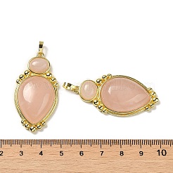 Colgantes naturales de cuarzo rosa&nbsp;G-C096-04G-01