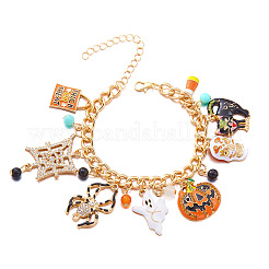 Braccialetti con ciondoli in lega smaltata di Halloween&nbsp;FS-WG2C6A9-01