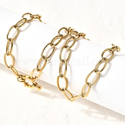 Женские ожерелья-цепочки из нержавеющей стали 304 с пружинными застежками&nbsp;X-NJEW-Z091-09G