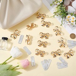 12 Stück dekorative Schnallen aus Bowknot-Legierung&nbsp;FIND-CP0003-69