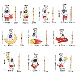 50шт 10 стиля подвески из сплава с эмалью&nbsp;ENAM-CJ0002-97