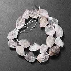 Грубые сырые натуральные кварцевые бисерные пряди G-G010-19-01