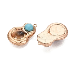 Pendentifs en coquillage naturel et agate teintée&nbsp;G-N366-03G
